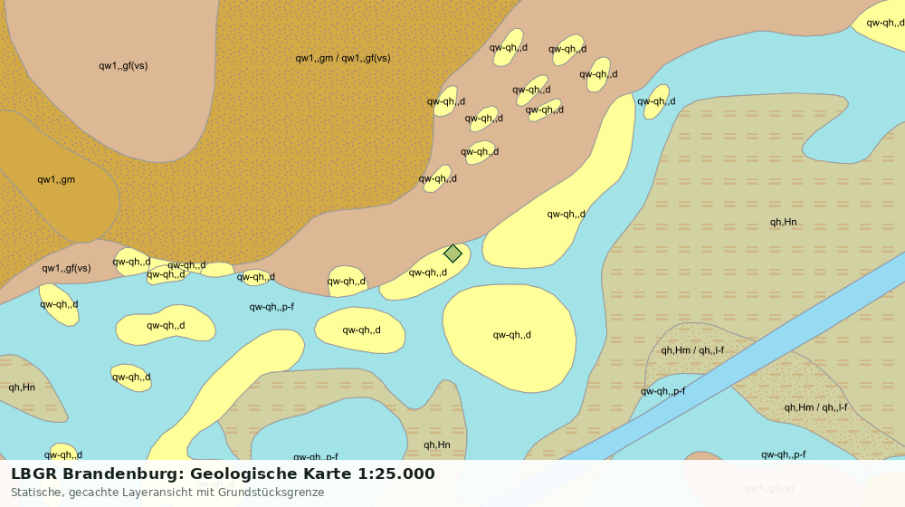 Statische Kartenansicht: LBGR Brandenburg: Geologische Karte 1:25.000