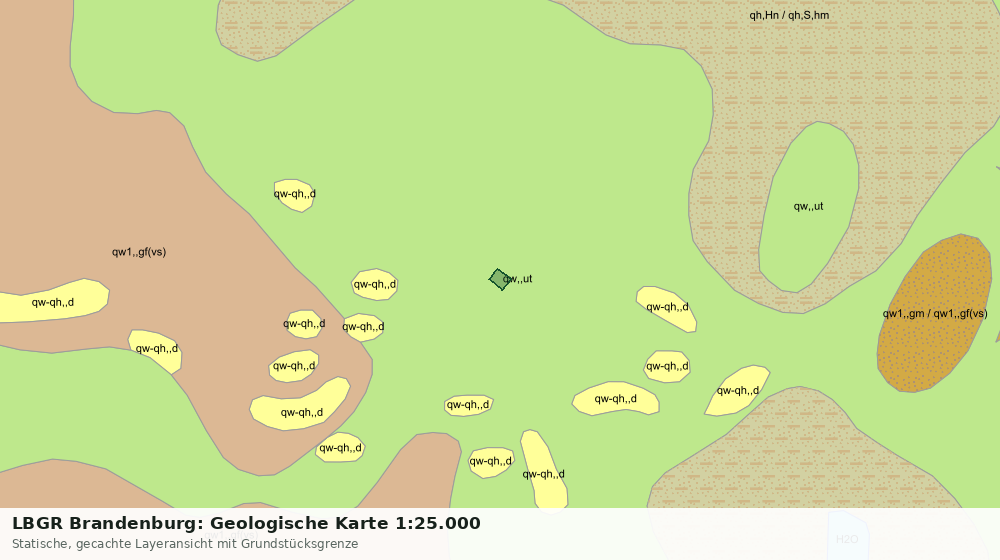 Statische Kartenansicht: LBGR Brandenburg: Geologische Karte 1:25.000
