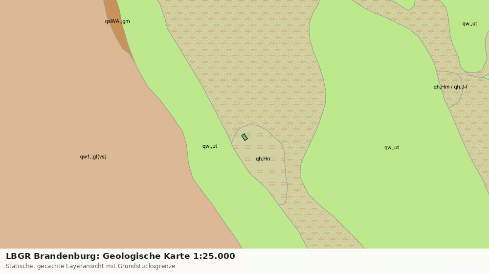Statische Kartenansicht: LBGR Brandenburg: Geologische Karte 1:25.000