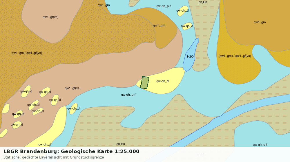 Statische Kartenansicht: LBGR Brandenburg: Geologische Karte 1:25.000