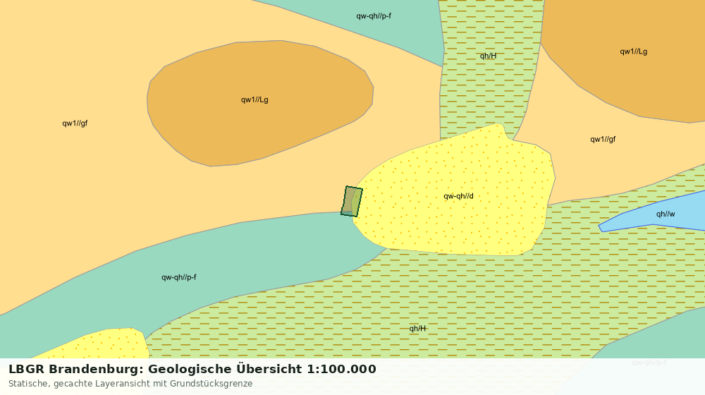 Statische Kartenansicht: LBGR Brandenburg: Geologische Übersicht 1:100.000