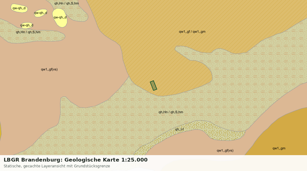 Statische Kartenansicht: LBGR Brandenburg: Geologische Karte 1:25.000
