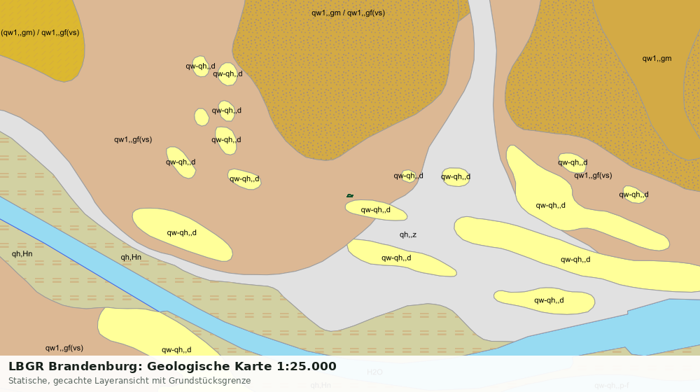 Statische Kartenansicht: LBGR Brandenburg: Geologische Karte 1:25.000