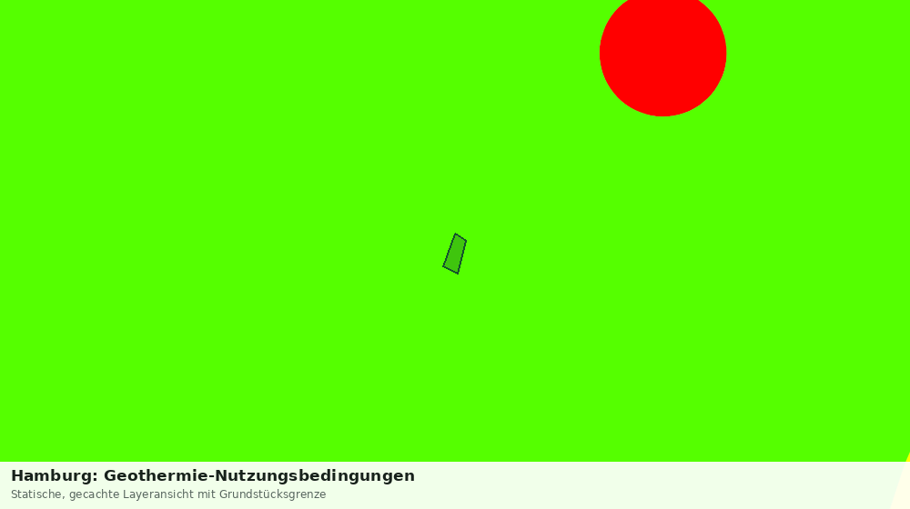 Statische Kartenansicht: Hamburg: Geothermie-Nutzungsbedingungen