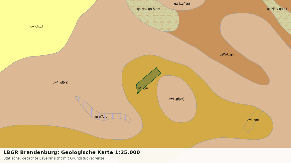 Statische Kartenansicht: LBGR Brandenburg: Geologische Karte 1:25.000