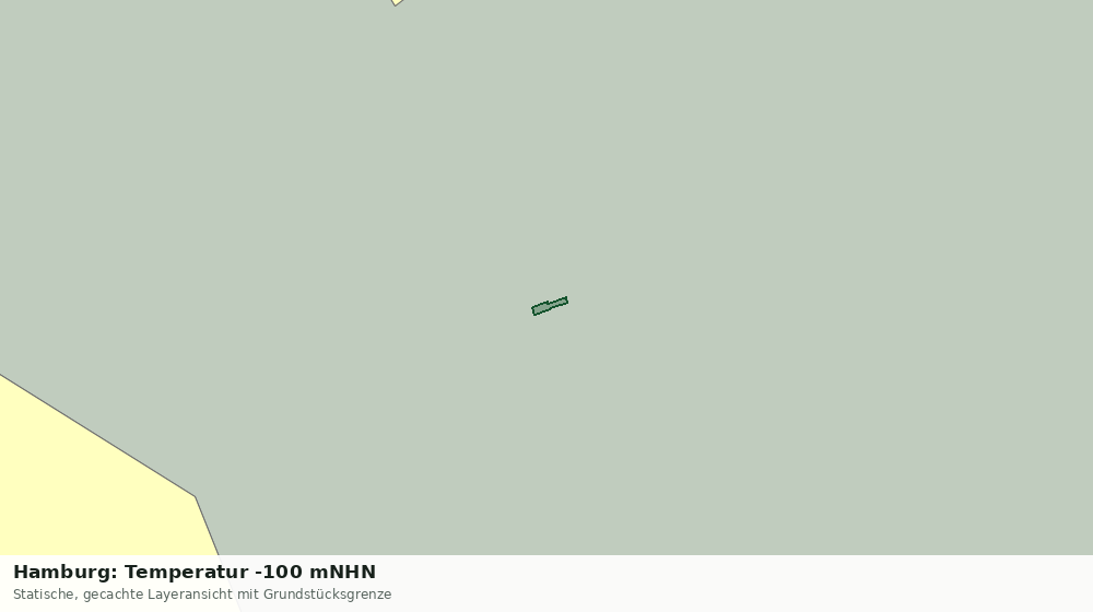 Statische Kartenansicht: Hamburg: Temperatur -100 mNHN
