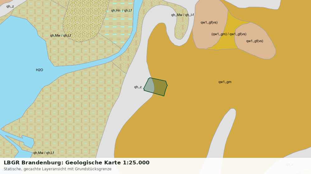Statische Kartenansicht: LBGR Brandenburg: Geologische Karte 1:25.000