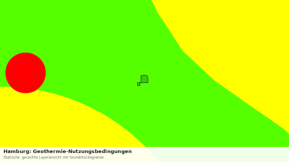 Statische Kartenansicht: Hamburg: Geothermie-Nutzungsbedingungen