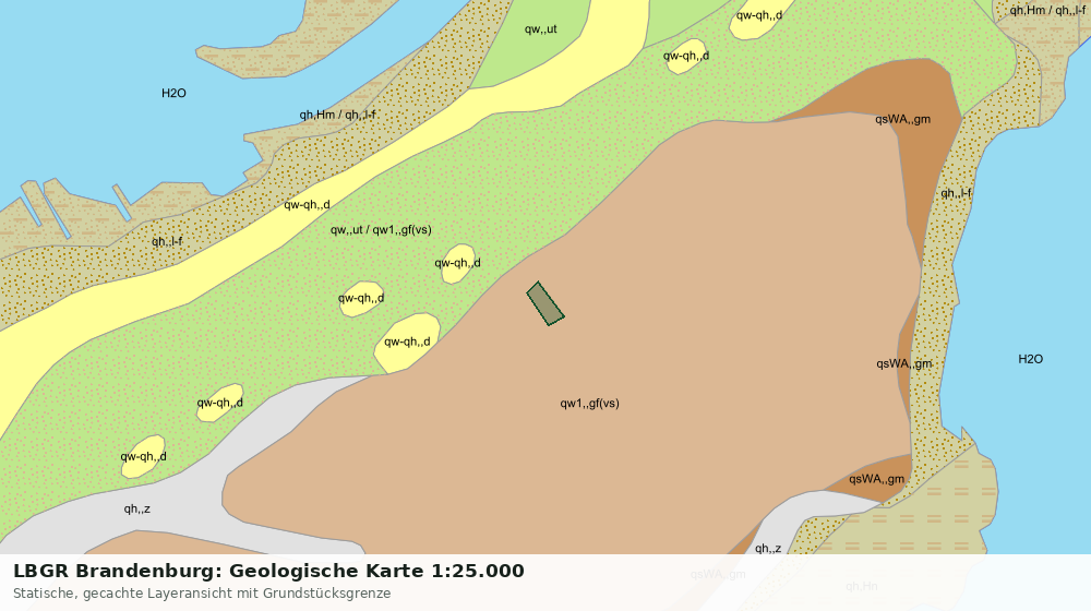 Statische Kartenansicht: LBGR Brandenburg: Geologische Karte 1:25.000