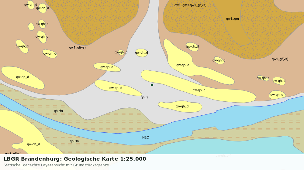 Statische Kartenansicht: LBGR Brandenburg: Geologische Karte 1:25.000