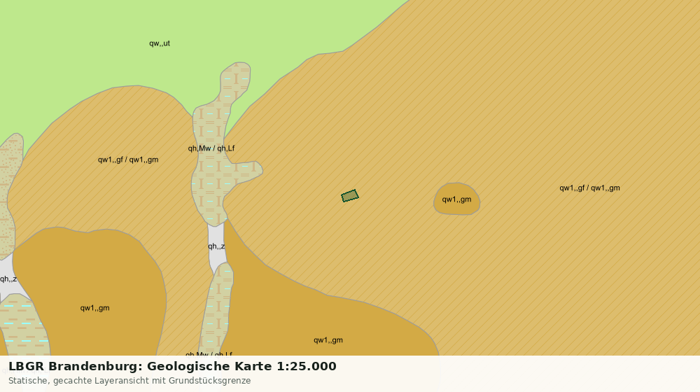 Statische Kartenansicht: LBGR Brandenburg: Geologische Karte 1:25.000