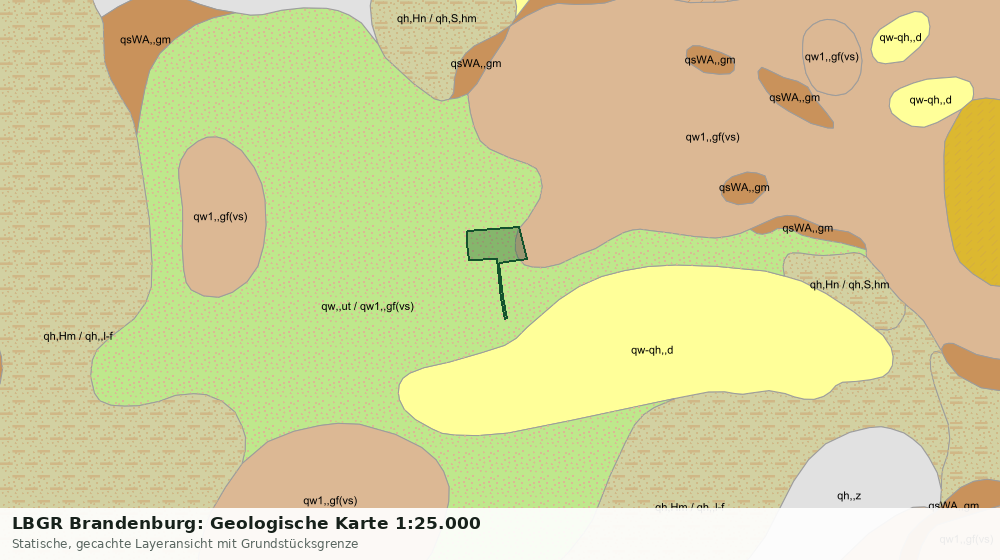 Statische Kartenansicht: LBGR Brandenburg: Geologische Karte 1:25.000
