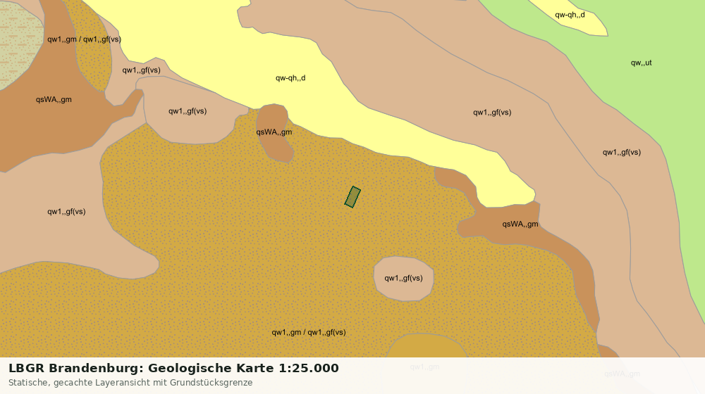 Statische Kartenansicht: LBGR Brandenburg: Geologische Karte 1:25.000
