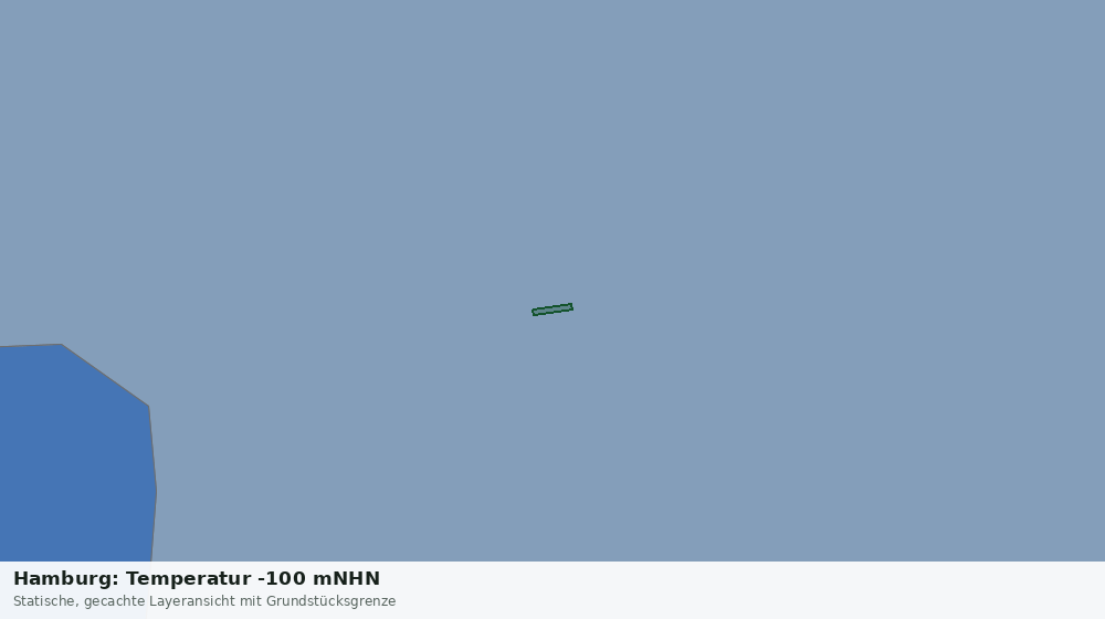Statische Kartenansicht: Hamburg: Temperatur -100 mNHN