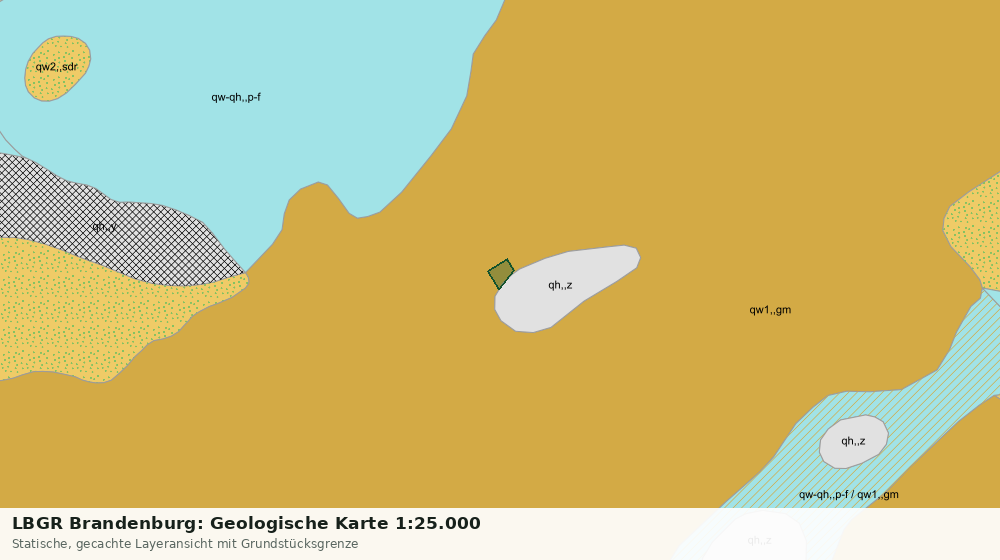 Statische Kartenansicht: LBGR Brandenburg: Geologische Karte 1:25.000