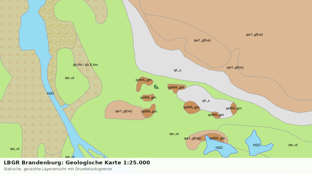 Statische Kartenansicht: LBGR Brandenburg: Geologische Karte 1:25.000