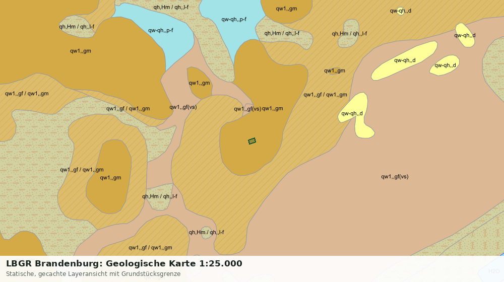 Statische Kartenansicht: LBGR Brandenburg: Geologische Karte 1:25.000