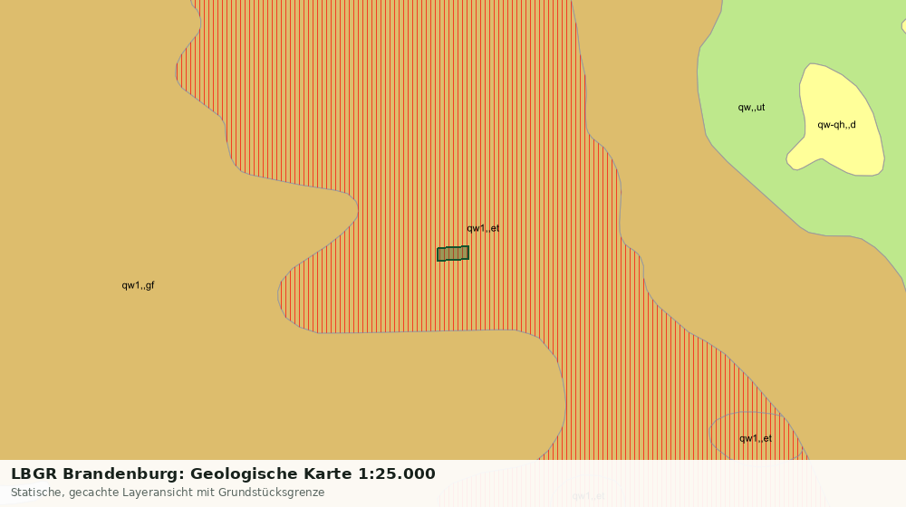 Statische Kartenansicht: LBGR Brandenburg: Geologische Karte 1:25.000