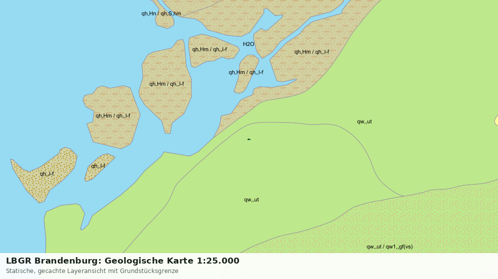 Statische Kartenansicht: LBGR Brandenburg: Geologische Karte 1:25.000
