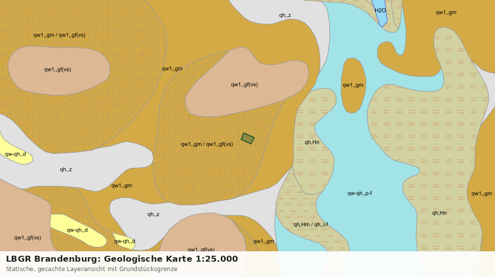 Statische Kartenansicht: LBGR Brandenburg: Geologische Karte 1:25.000