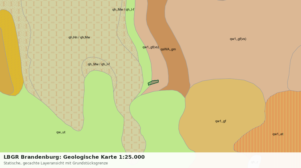Statische Kartenansicht: LBGR Brandenburg: Geologische Karte 1:25.000