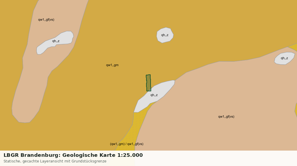 Statische Kartenansicht: LBGR Brandenburg: Geologische Karte 1:25.000