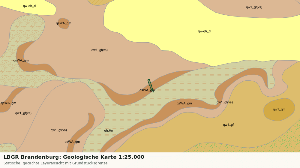 Statische Kartenansicht: LBGR Brandenburg: Geologische Karte 1:25.000