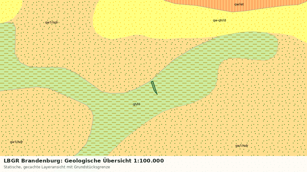 Statische Kartenansicht: LBGR Brandenburg: Geologische Übersicht 1:100.000