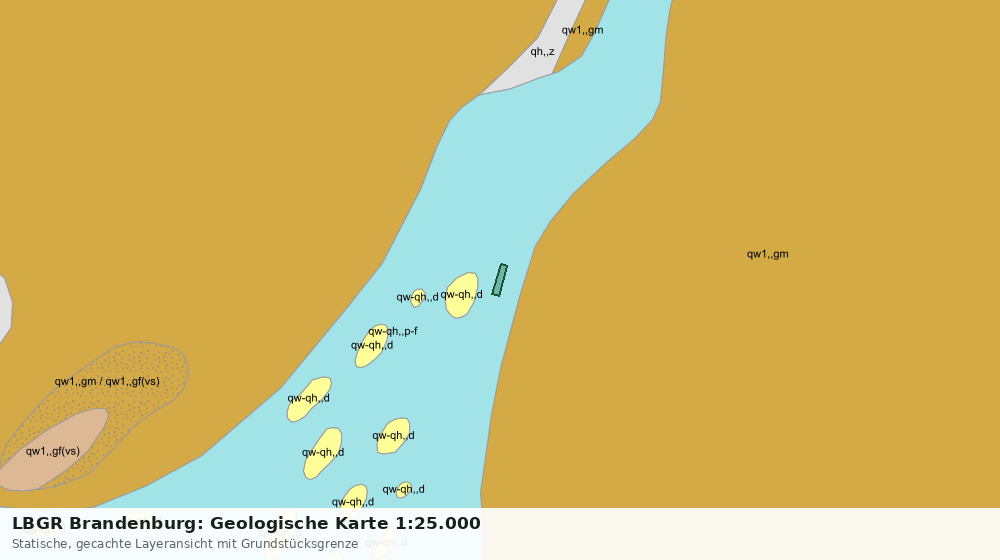Statische Kartenansicht: LBGR Brandenburg: Geologische Karte 1:25.000