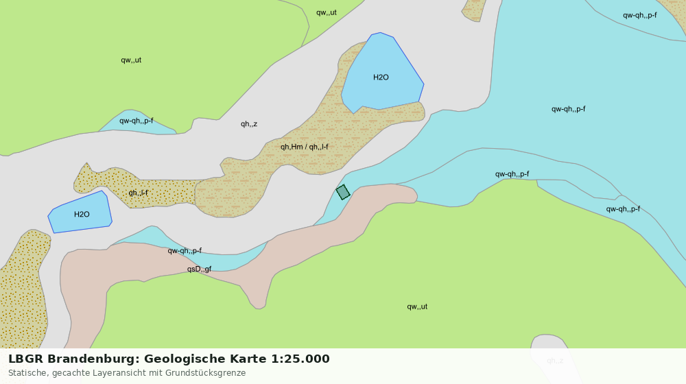 Statische Kartenansicht: LBGR Brandenburg: Geologische Karte 1:25.000