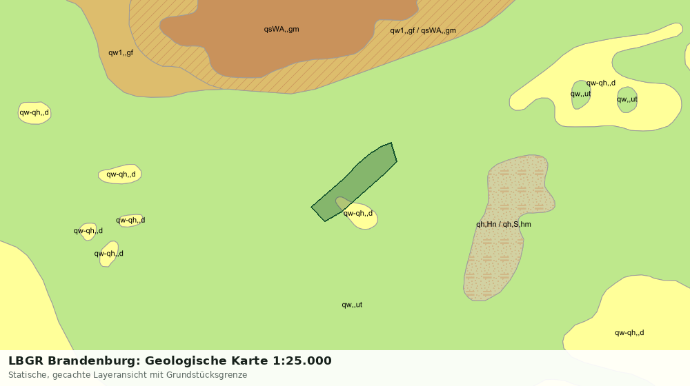 Statische Kartenansicht: LBGR Brandenburg: Geologische Karte 1:25.000