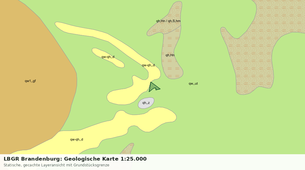 Statische Kartenansicht: LBGR Brandenburg: Geologische Karte 1:25.000