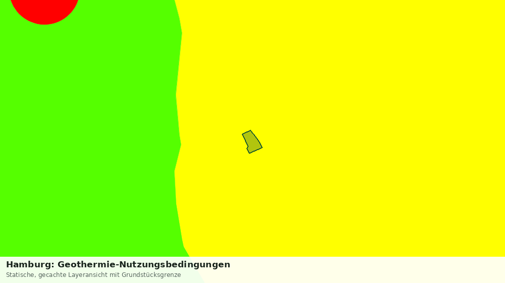 Statische Kartenansicht: Hamburg: Geothermie-Nutzungsbedingungen