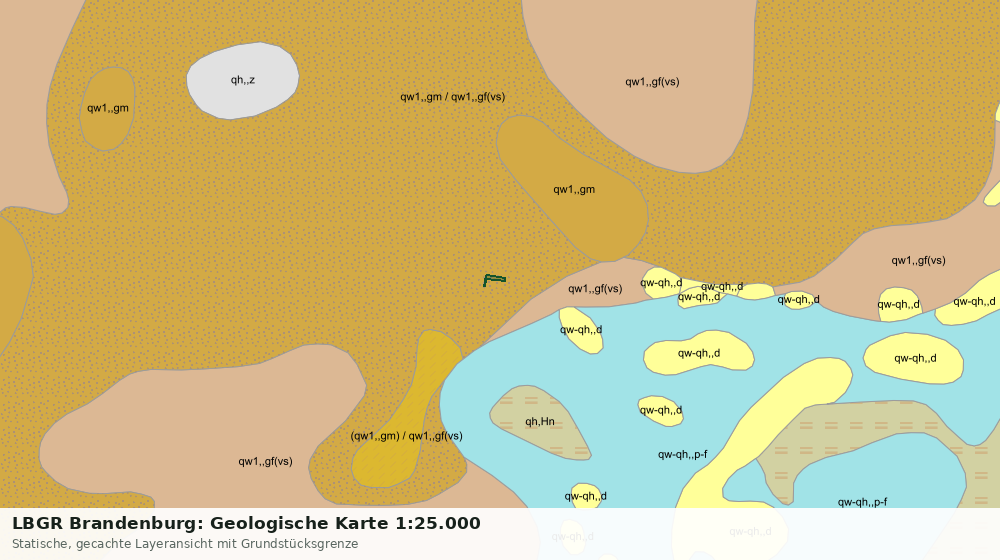 Statische Kartenansicht: LBGR Brandenburg: Geologische Karte 1:25.000