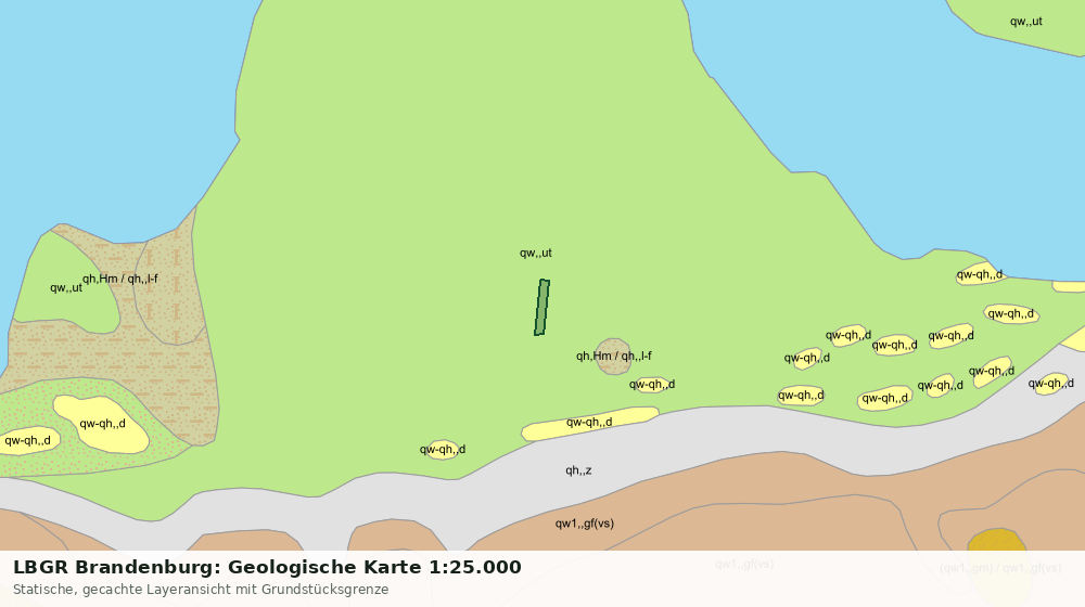 Statische Kartenansicht: LBGR Brandenburg: Geologische Karte 1:25.000
