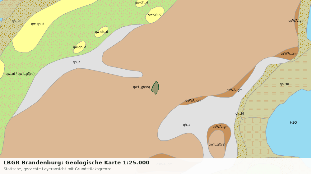 Statische Kartenansicht: LBGR Brandenburg: Geologische Karte 1:25.000