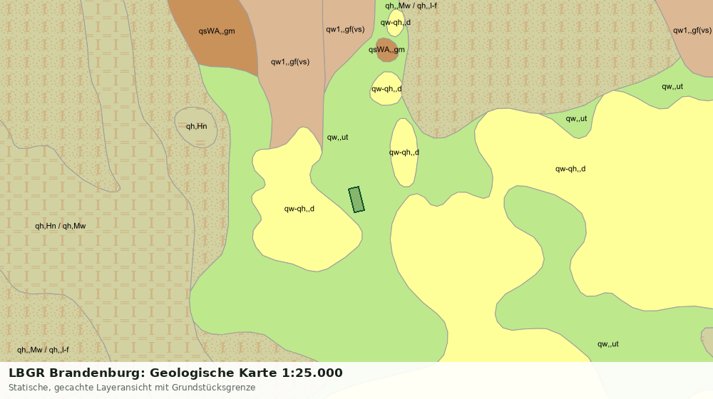 Statische Kartenansicht: LBGR Brandenburg: Geologische Karte 1:25.000