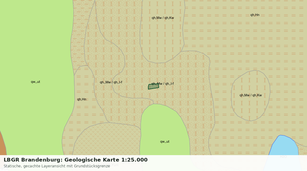 Statische Kartenansicht: LBGR Brandenburg: Geologische Karte 1:25.000