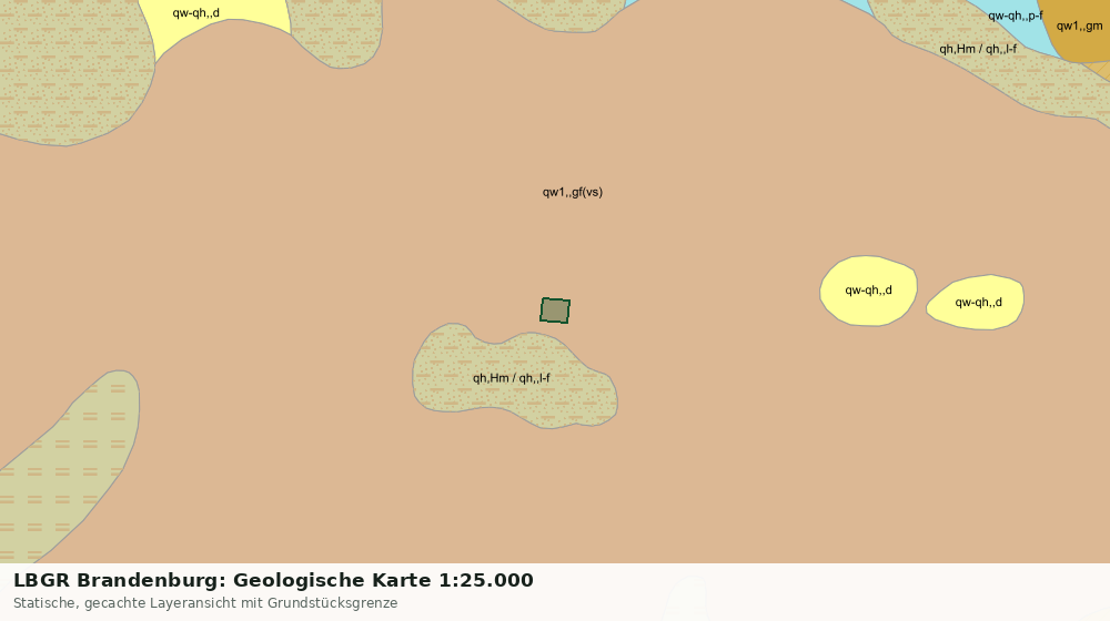 Statische Kartenansicht: LBGR Brandenburg: Geologische Karte 1:25.000