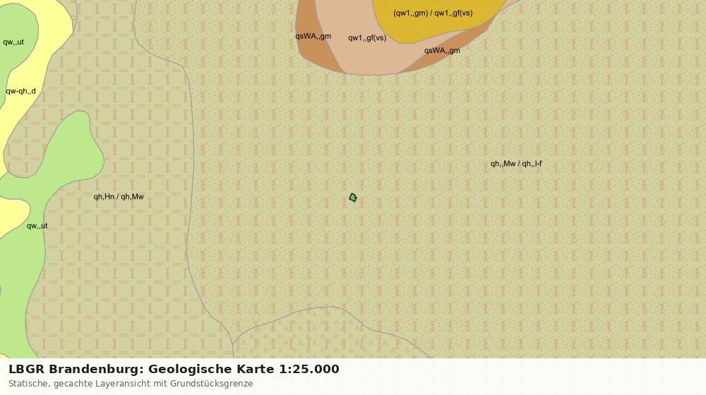 Statische Kartenansicht: LBGR Brandenburg: Geologische Karte 1:25.000