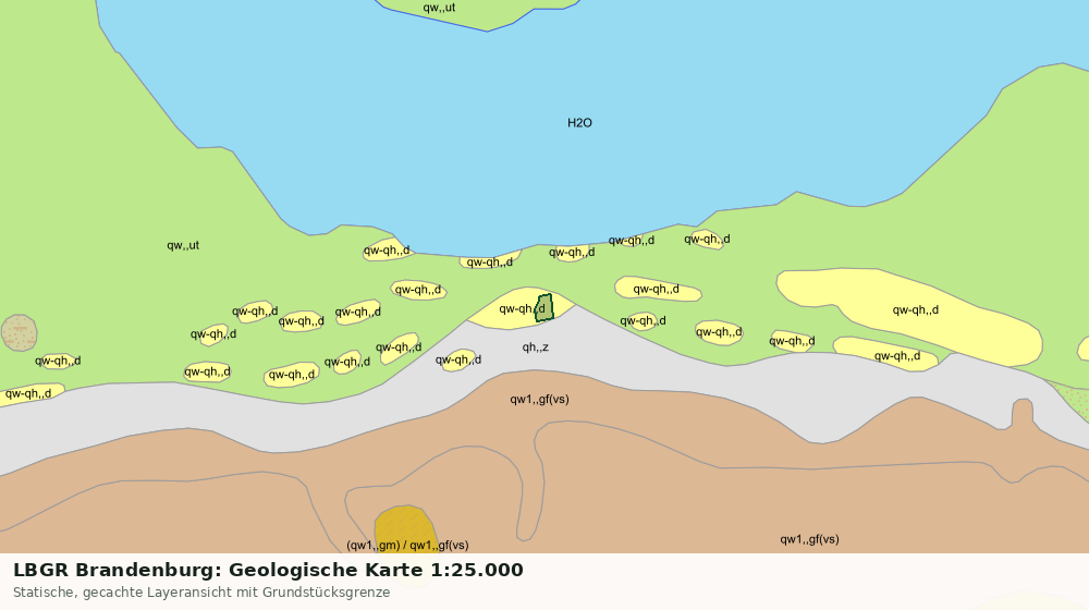 Statische Kartenansicht: LBGR Brandenburg: Geologische Karte 1:25.000