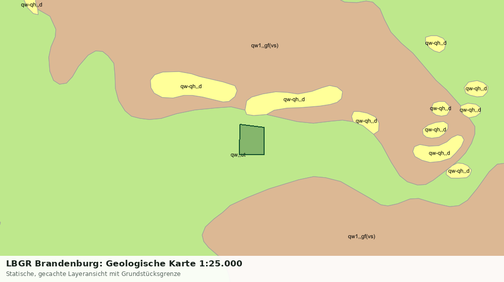 Statische Kartenansicht: LBGR Brandenburg: Geologische Karte 1:25.000