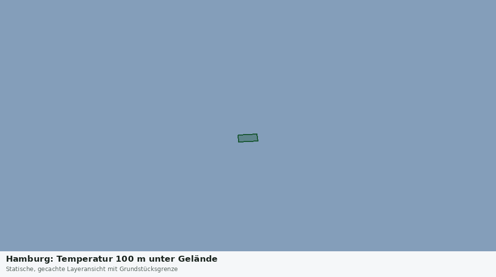 Statische Kartenansicht: Hamburg: Temperatur 100 m unter Gelände