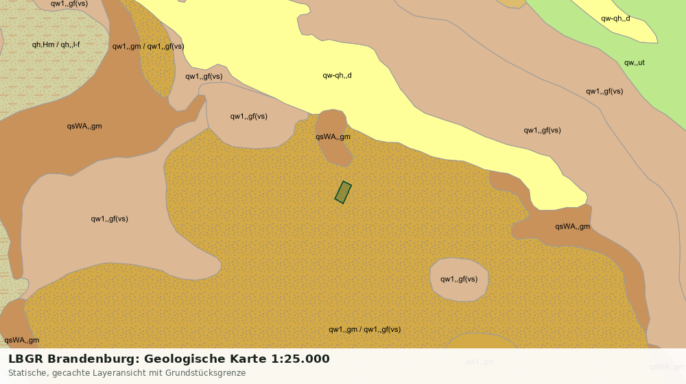 Statische Kartenansicht: LBGR Brandenburg: Geologische Karte 1:25.000