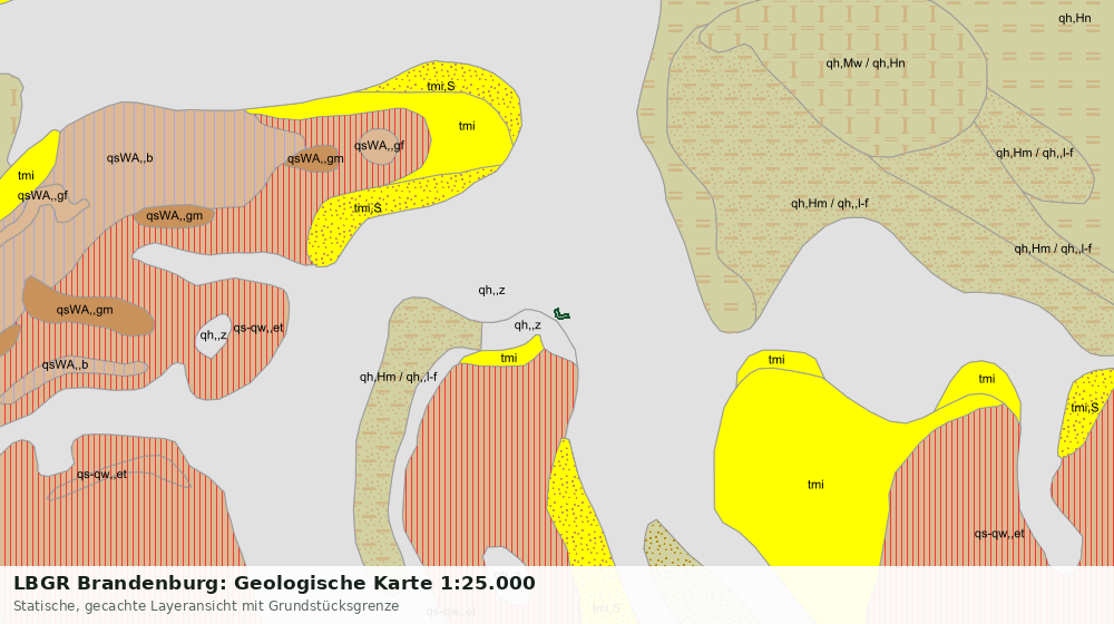 Statische Kartenansicht: LBGR Brandenburg: Geologische Karte 1:25.000