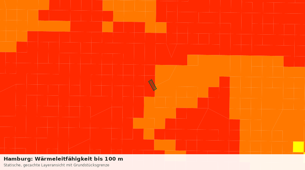 Statische Kartenansicht: Hamburg: Wärmeleitfähigkeit bis 100 m