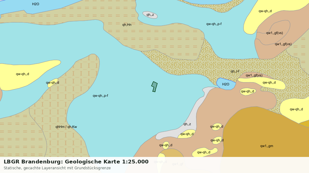 Statische Kartenansicht: LBGR Brandenburg: Geologische Karte 1:25.000