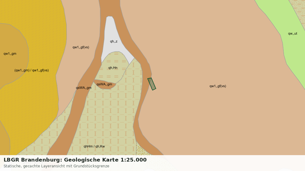 Statische Kartenansicht: LBGR Brandenburg: Geologische Karte 1:25.000