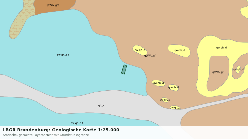 Statische Kartenansicht: LBGR Brandenburg: Geologische Karte 1:25.000