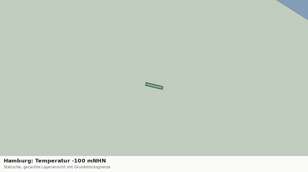 Statische Kartenansicht: Hamburg: Temperatur -100 mNHN